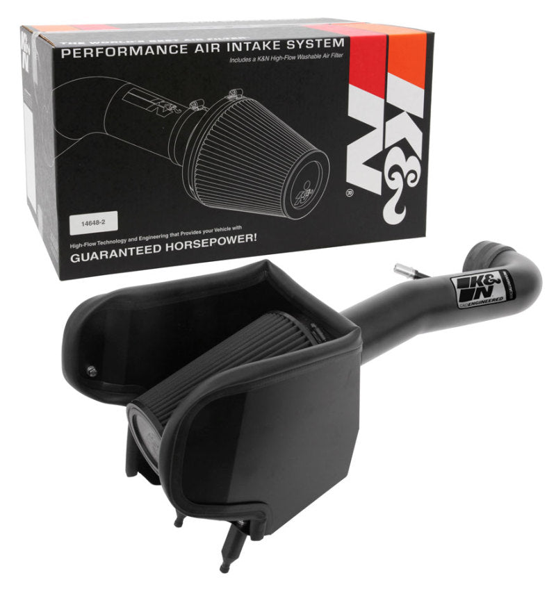 K&N Engineering 71-1576 K&N 2018 Jeep Wrangler JL V6-3.6L F/I Blackhawk Performance Intake Kit (No Jeep Grand Cherokee)