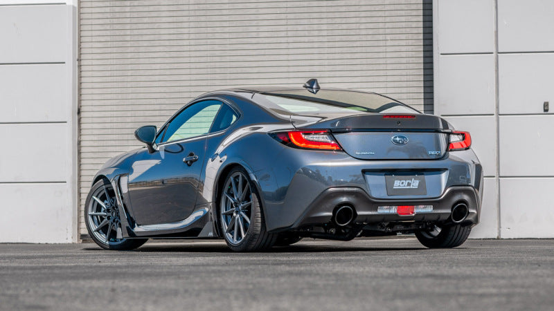 Borla 140909BC 22-23 Subaru BRZ/Toyota GR86 2.4L RWD AT/MT S-Type Catback Exhaust - Black Chrome Tips