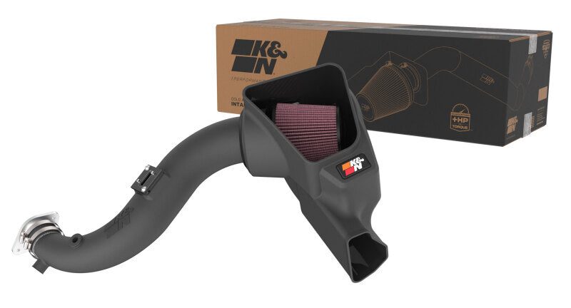 K&N Engineering 63-2627 K&N 2024 Ford Mustang Ecoboost L4-2.3L F/L Turbo AirCharger - Cold Air Intake System
