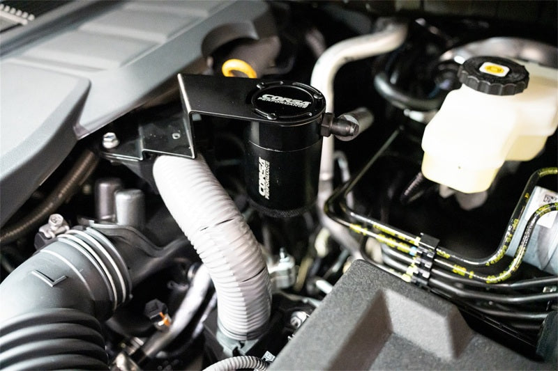 CORSA Performance CC0020 Corsa 2022-2025 Toyota Tundra 4WD 3.4L V6 Aluminum Oil Catch Can w/ Bracket