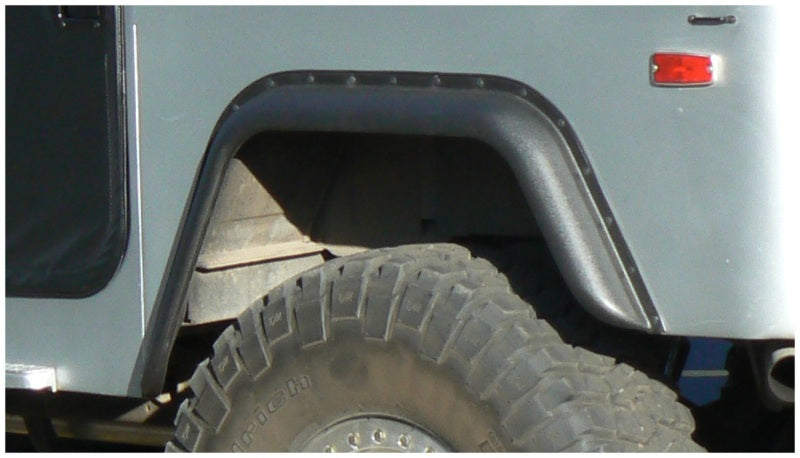 Bushwacker 30002-07 65-84 Toyota Land Cruiser Cutout Style Flares 2pc - Black