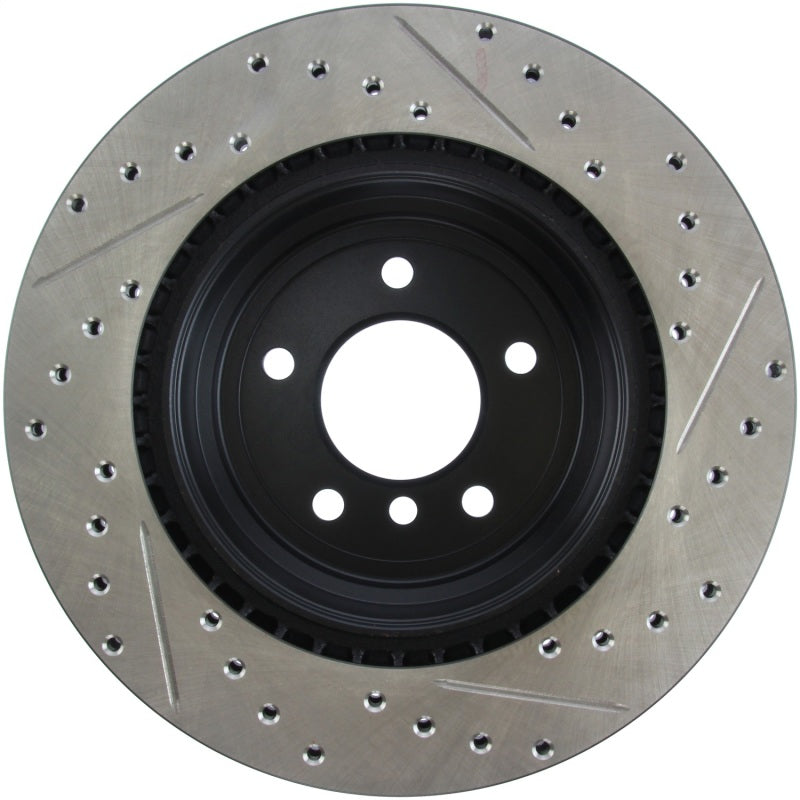Stoptech 127.34080R StopTech 06 BMW 330 / 07-09 BMW 335 Slotted & Drilled Right Rear Rotor
