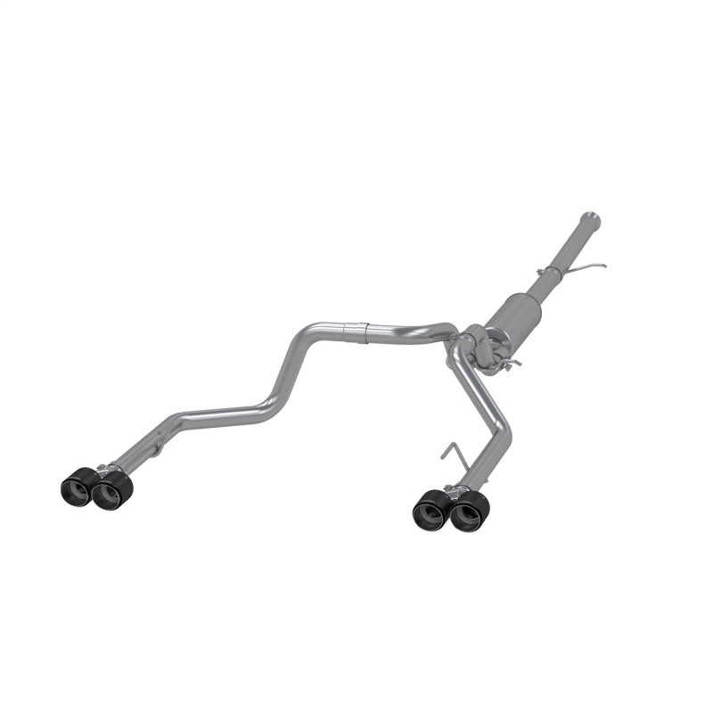 MBRP S50053CF 19-21 Chevy Silverado 1500 6.2L 2.5in Dual Split Rear Cat Back w/ Quad Carbon Fiber Tips- T304