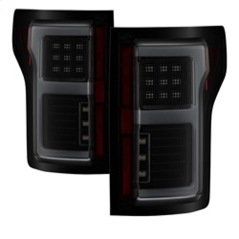 SPYDER 5085337 Spyder 15-17 Ford F-150 LED Tail Lights (w/Blind Spot) - Black Smoke (ALT-YD-FF15015BS-LBLED-BSM)