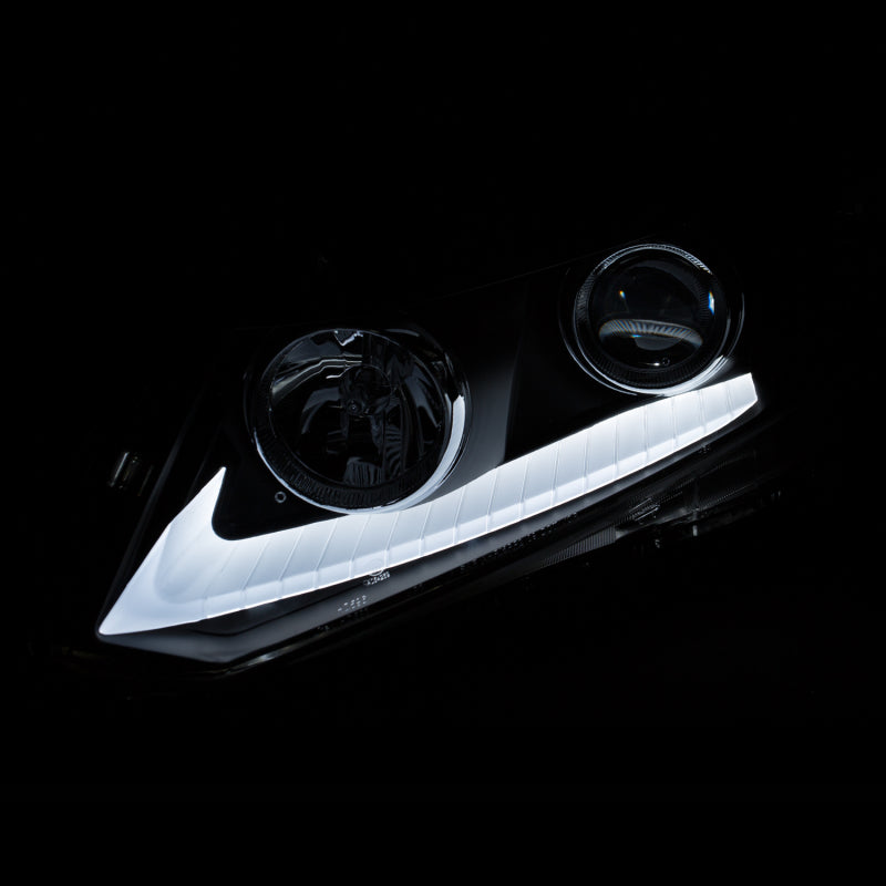 ANZO 121478 2012-2015 Honda Civic Projector Headlights w/ U-Bar Chrome
