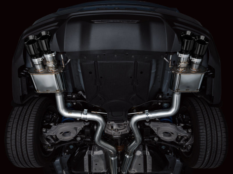 AWE Tuning 3025-43650 AWE 2024 Ford Mustang GT Fastback S650 RWD SwitchPath Catback Exhaust w/ Quad Diamond Black Tips