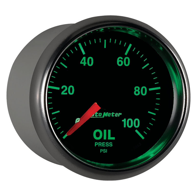 AutoMeter 3853 Autometer GS Series 2-1/16in Oil Pressure Gauge 100PSI Electric Full Sweep
