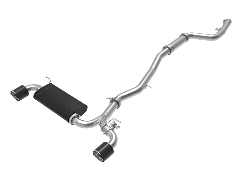 aFe 49-36043-C POWER Takeda 2020 Toyota Supra L6-3.0L (t) 3in-2.5in 304 SS CB Exhaust Carbon Tips