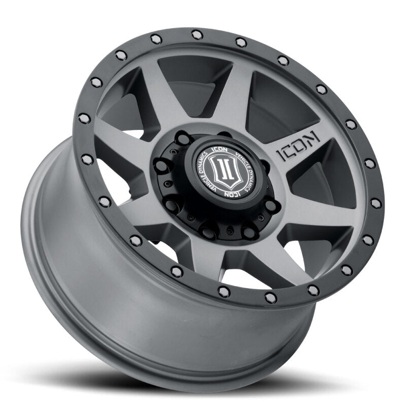 ICON 1817858150TT Rebound 17x8.5 8x170 6mm Offset 5in BS 125mm Bore Titanium Wheel