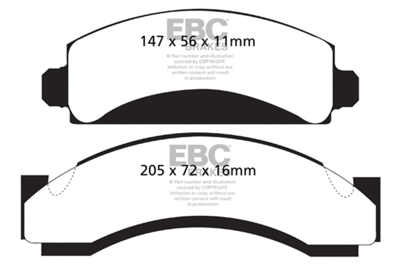 EBC DP41241R 74-80 Chevrolet C30 (JB8) Yellowstuff Front Brake Pads