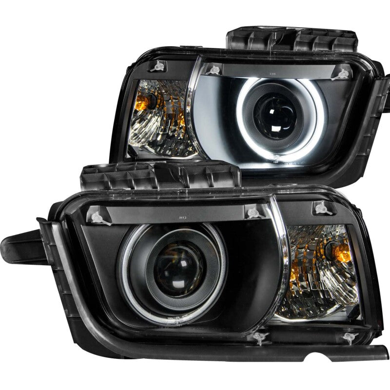 ANZO 121312 2010-2013 Chevrolet Camaro Projector Headlights w/ Halo Black (CCFL)