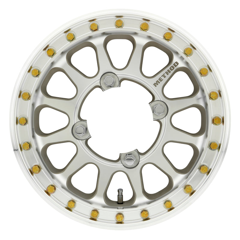 Method Wheels MR40155046300B2 Method MR401-R UTV Beadlock 15x5 / 2.5+2.5/0mm Offset / 4x156 / 127mm CB Machined - Raw Wheel