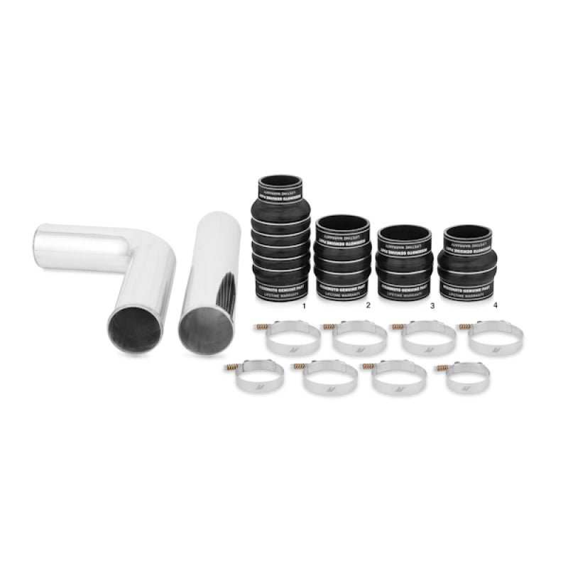 Mishimoto MMINT-RAM-03KSL 03-07 Dodge 5.9L Cummins Intercooler Kit w/ Pipes (Silver)