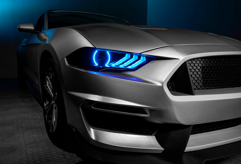 ORACLE Lighting 8204-332 Oracle Lighting 18-23 Ford Mustang Dynamic ColorSHIFT LED Headlights - Black Series