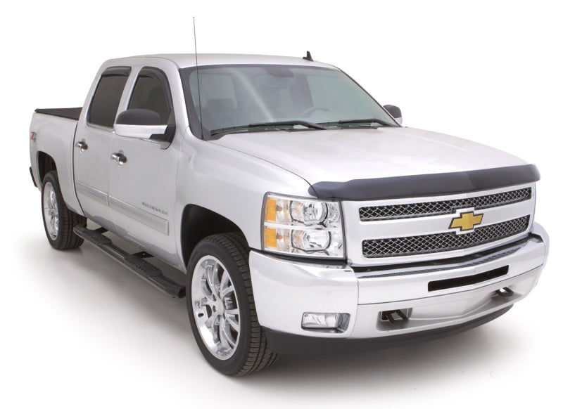 LUND 23891007 Lund 01-13 Chevy Silverado 1500 Crew Cab 5in. Oval Curved Steel Nerf Bars - Black