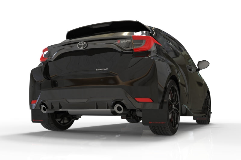 Rally Armor MF74-UR-BLK/RD 20-22 Toyota GR Yaris Hatchback Black Mud Flap w/ Red Logo
