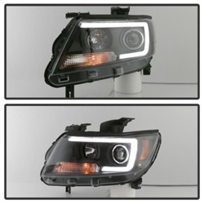 SPYDER 5085283 Spyder 15-17 Chevy Colorado Projector Headlights - Light Bar LED - Black (PRO-YD-CCO15-LBDRL-BK)