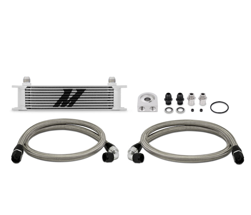 Mishimoto MMOC-U Universal 10 Row Oil Cooler Kit (Metal Braided Lines)