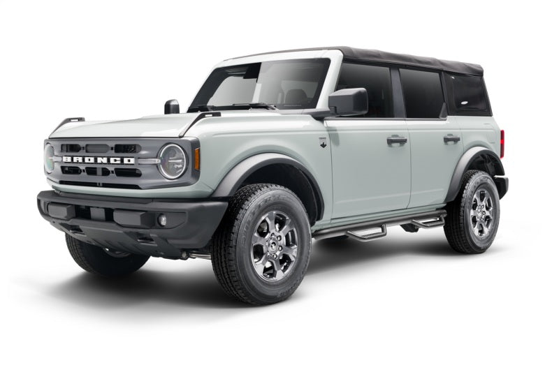 N-Fab F2172B-TX Nerf Step 2021 Ford Bronco (4 Door) - Tex. Black - SRW - 3in