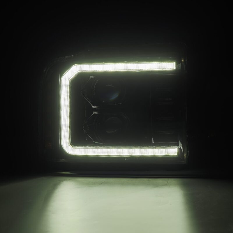 AlphaRex 880316 05-07 Ford Super Duty/Excursion LUXX-Series LED Projector Headlights - Alpha-Black