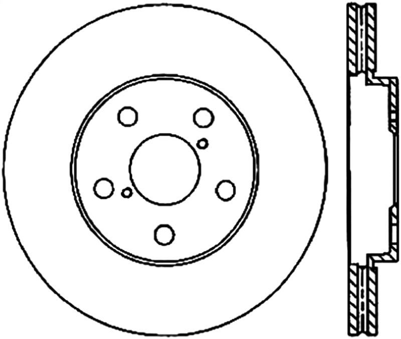 Stoptech 127.44138L StopTech Power Slot 06-11 Lexus GS Series / 06-12 IS350 Front Left Drilled & Slotted Rotor