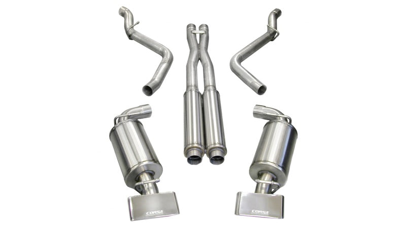 CORSA Performance 14438 Corsa 2008-2010 Dodge Challenger SRT-8 6.1L V8 Polished Xtreme Cat-Back Exhaust