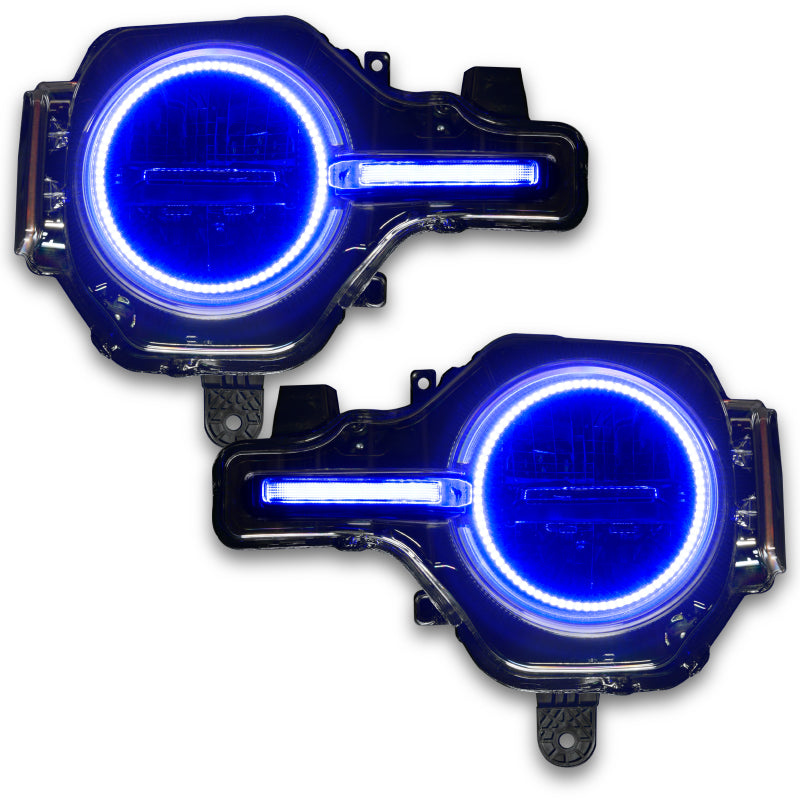ORACLE Lighting 1471-330 Oracle 21-22 Ford Bronco Headlight Halo Kit w/DRL Bar - Base Headlights -w/RF Cntrl SEE WARRANTY
