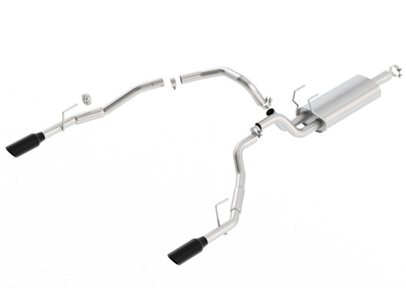 Borla 140308BC 09-17 Dodge RAM 1500 5.7L V8 3in to Dual 2.5in Single Round Rolled Angle-Cut S-type Exhaust