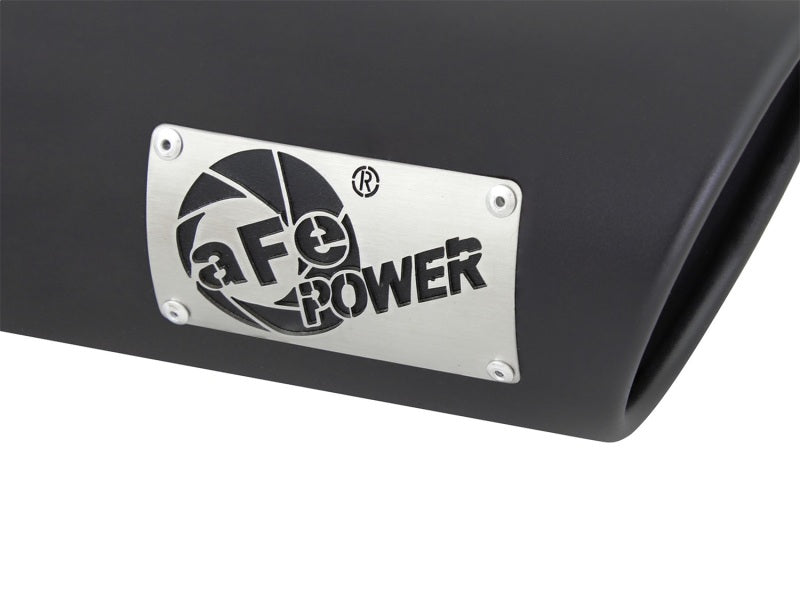 aFe 49T30401-B09 MACHForce XP 3in Inlet x 4in Outlet x 9in Length Clamp-On Black Tip