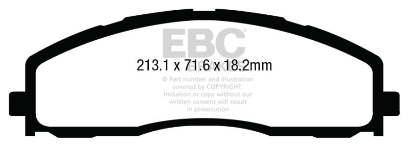 EBC DP63015 13+ Ford F250 (inc Super Duty) 6.2 (2WD) Greenstuff Front Brake Pads