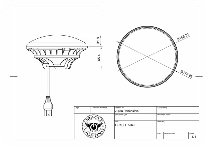 ORACLE Lighting 5769-332 Oracle 7in High Powered LED Headlights - Black Bezel - Dynamic - Dynamic SEE WARRANTY
