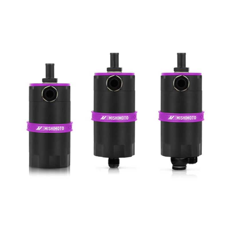 Mishimoto MMBCC-UNI-PR Universal Baffled Oil Catch Can - Purple