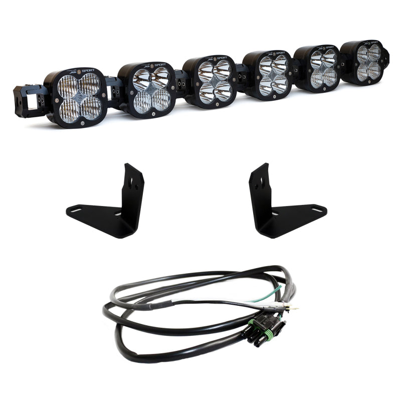 Baja Designs 447750UP 2021+ Ford Bronco 6 XL Linkable Light Bar Kit Steel Bumper Mount w/Upfitter