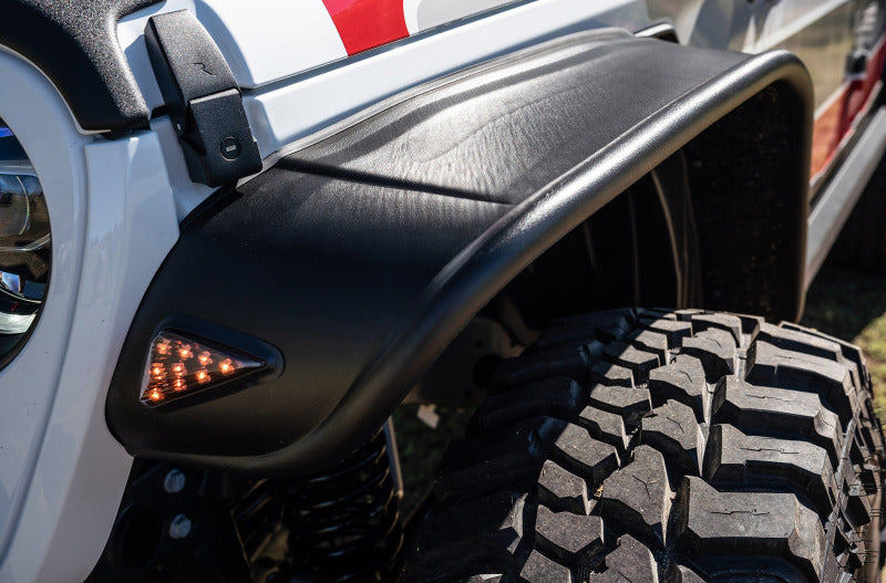Bushwacker 10928-07 2020 Jeep Gladiator Launch Edition Flat Style Flares 4pc - Black