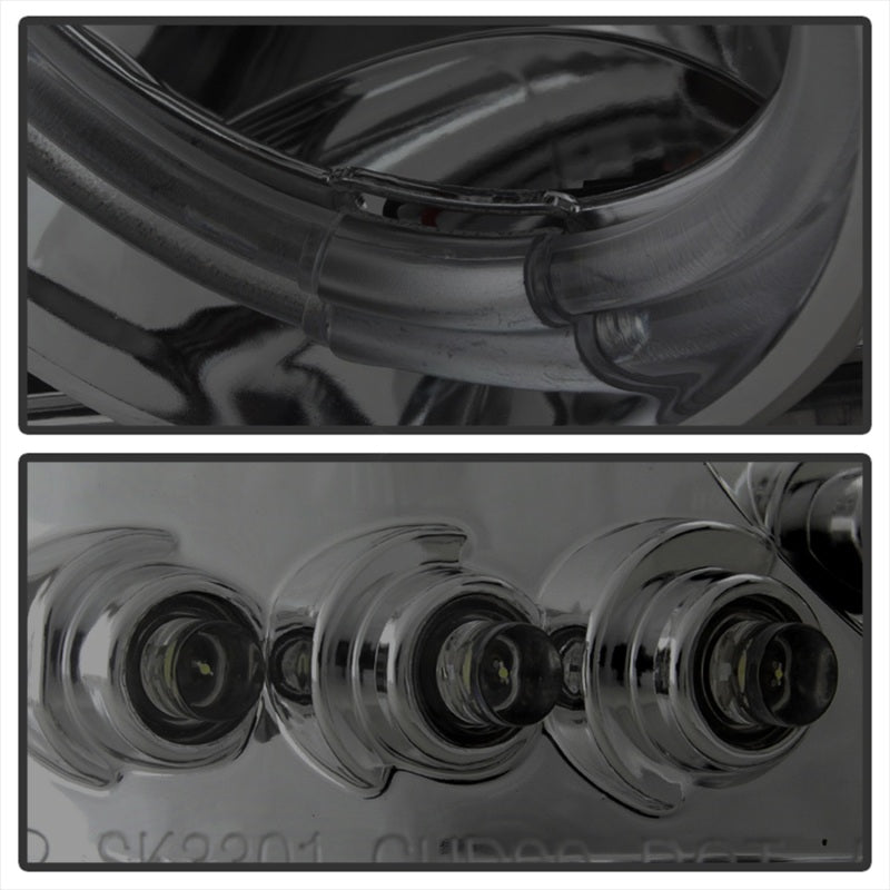 SPYDER 5009371 Spyder GMC Sierra 1500/2500/3500 99-06 Projector Headlights LED Halo LED Smoke PRO-YD-CDE00-HL-SMC