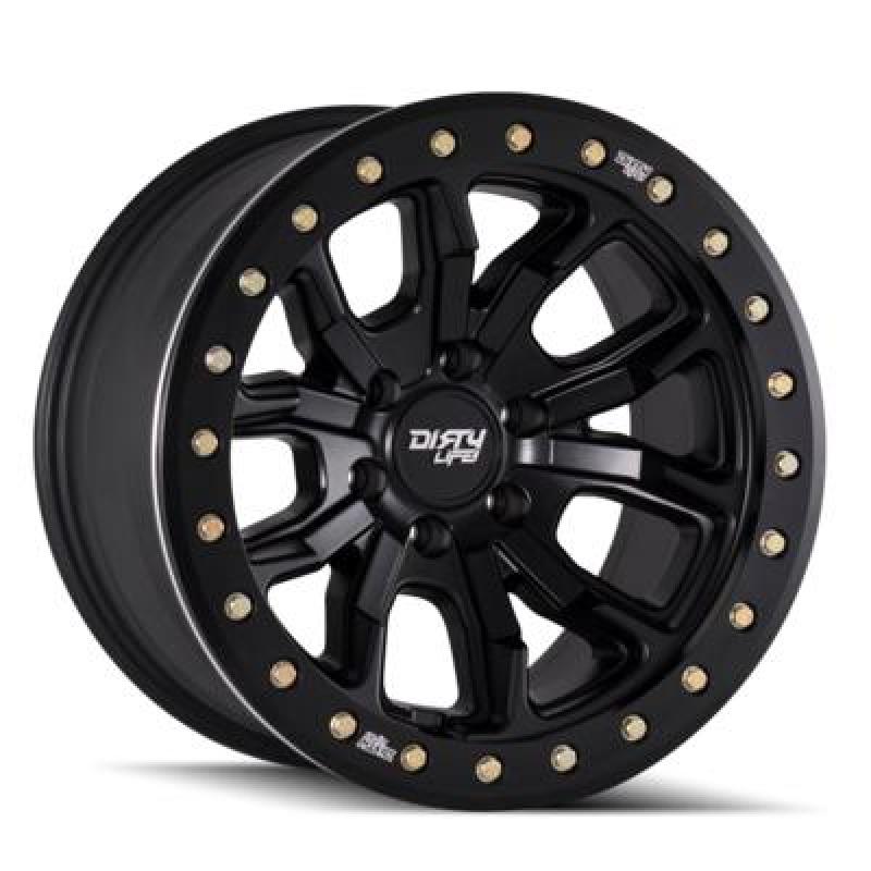 Dirty Life 9303-7973MB12 9303 DT-1 17x9 / 5x127 BP / -12mm Offset / 78.1mm Hub Matte Black Wheel - Beadlock