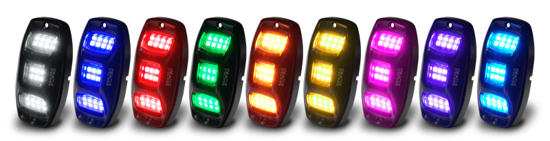 ORACLE Lighting 5895-339 Oracle Underbody RGB+W Wheel Well Rock Light Kit - 4 PCS - ColorSHIFT
