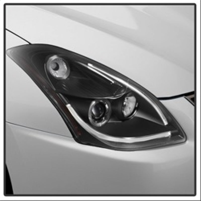 SPYDER 5076830 Spyder Nissan Altima 4Dr 10-12 Projector Headlights Light DRL LED Halo Blk PRO-YD-NA104D-LTDRL-BK