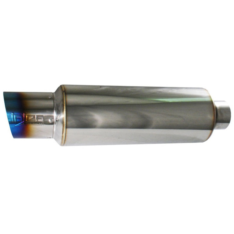 Injen SES225TT 2 3/8 Universal Muffler w/Titanium burnt rolled Tip and stainless steel resonated inner wall