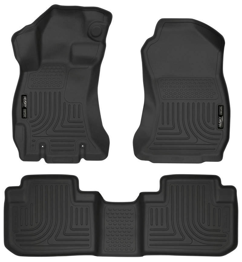 Husky Liners 99881 14 Subaru Forester Weatherbeater Black Front & 2nd Seat Floor Liners
