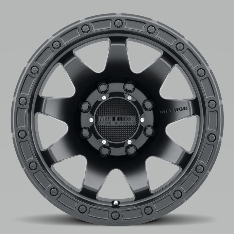 Method Wheels MR31789088518 Method MR317 18x9 +18mm Offset 8x180 130.81mm CB Matte Black Wheel
