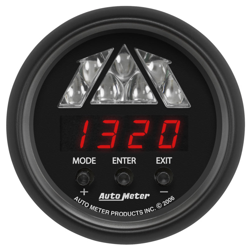 AutoMeter 2676 Autometer Z-Series 2-1/16in Tachometer Digital 16000 RPM w/ LED Shift Light