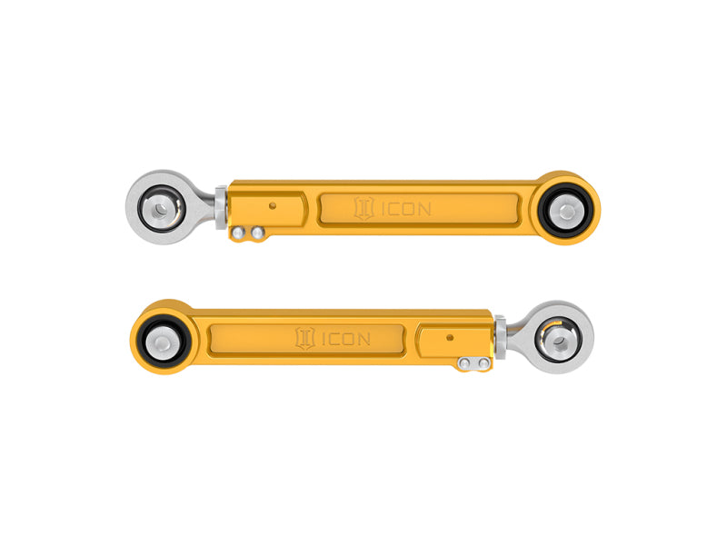 ICON 54102G 22-23 Toyota Tundra / 2024 Toyota Tacoma Billet Rear Upper Link Kit - Gold Anodized