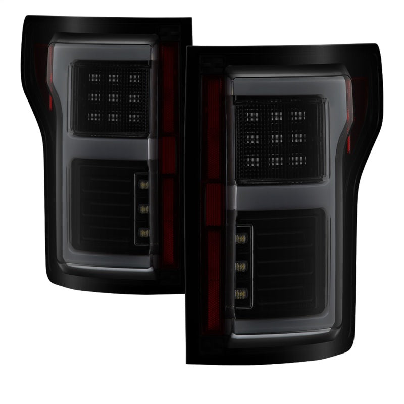 SPYDER 5085337 Spyder 15-17 Ford F-150 LED Tail Lights (w/Blind Spot) - Black Smoke (ALT-YD-FF15015BS-LBLED-BSM)