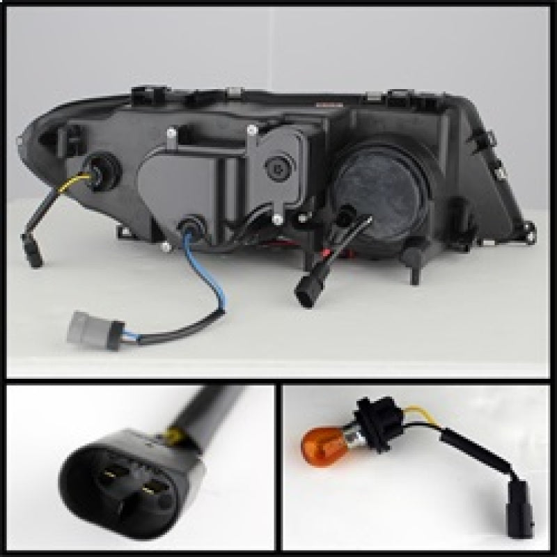 SPYDER 5077141 Spyder BMW E46 3-Series 04-06 2 DR Projector Halogen Model- LED Halo Blk PRO-YD-BMWE4604-2DR-HL-BK