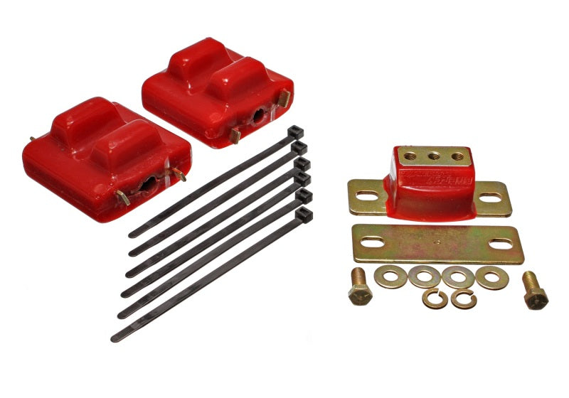 Energy Suspension 3.1128R 87-91 Suburban C10-C30 2WD Red Motor & Transmission Mounts-Zinc Finish