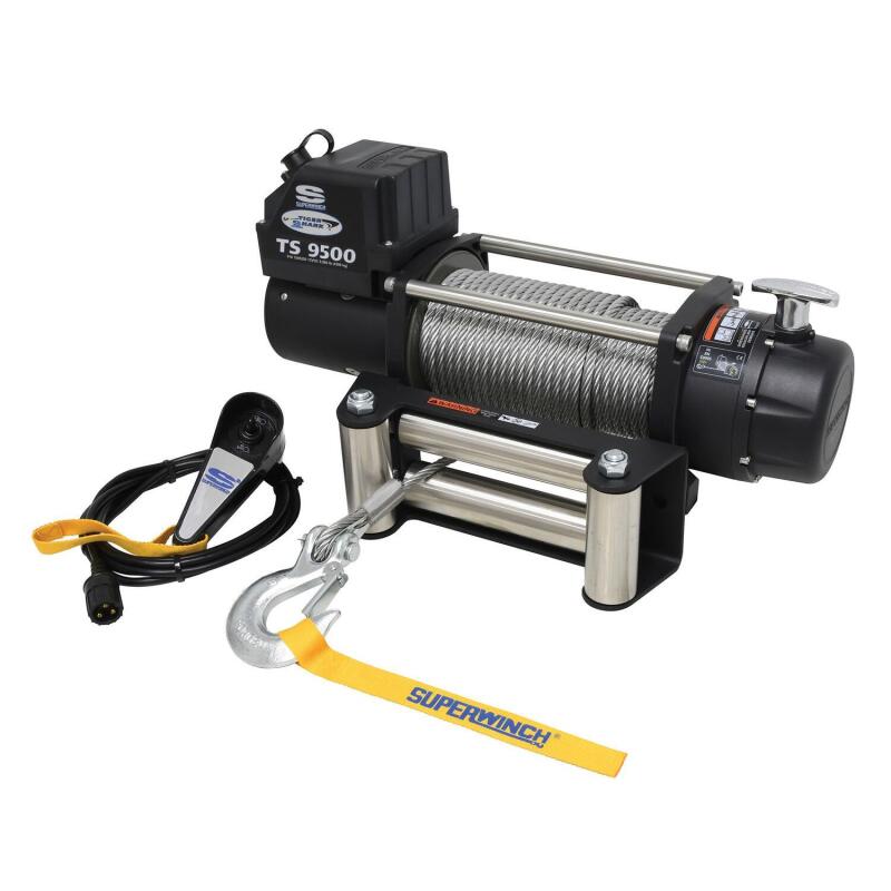 Superwinch 1595200 9500 LBS 12V DC 11/32in x 95ft Steel Rope Tiger Shark 9500 Winch
