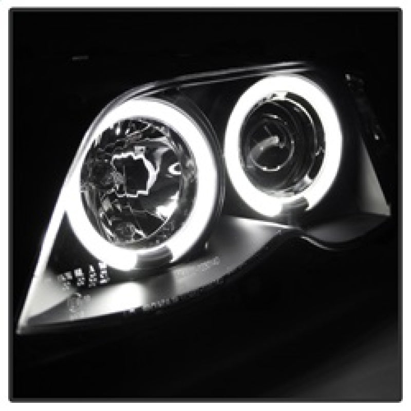 SPYDER 5042415 Spyder BMW E46 3-Series 02-05 4DR Projector Headlights 1PC LED Halo Blk PRO-YD-BMWE4602-4D-AM-BK