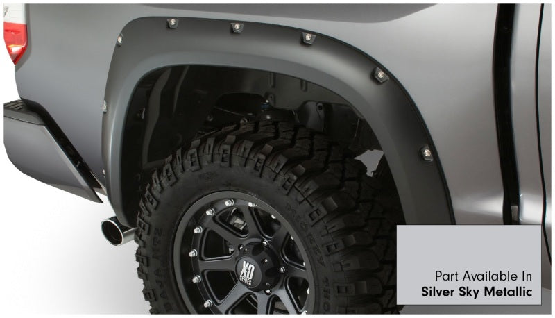 Bushwacker 30918-53 16-18 Toyota Tundra Fleetside Pocket Style Flares 4pc 66.7/78.7/97.6in Bed - Silver Sky