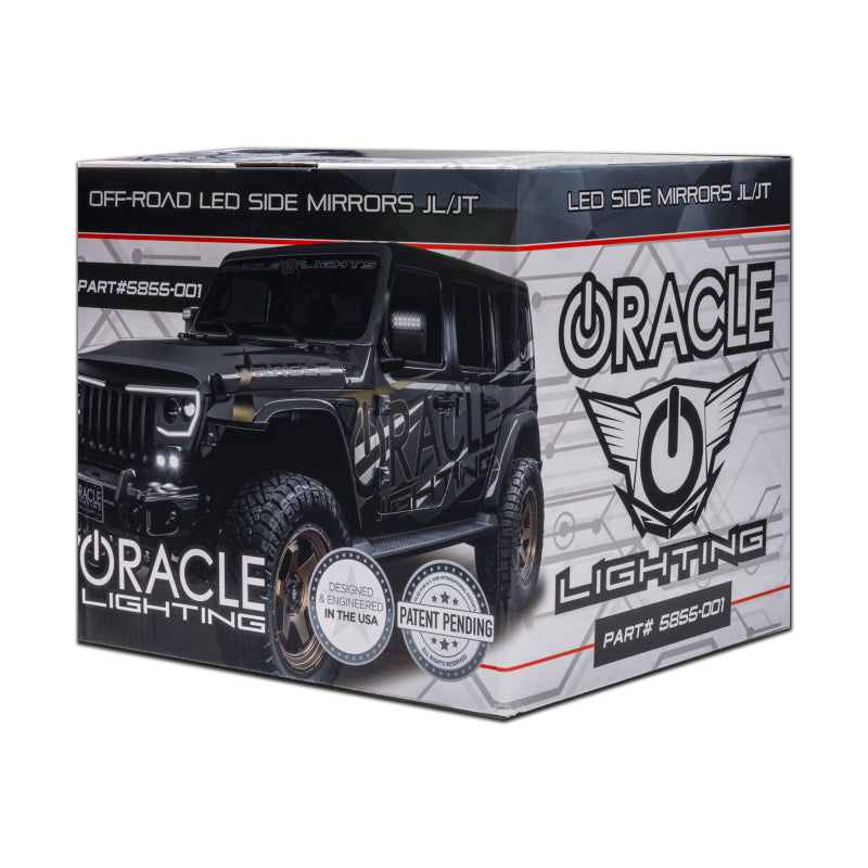 ORACLE Lighting 5855-001 Oracle Lighting LED Off-Road Side Mirrors for Jeep Wrangler JL / Gladiator JT SEE WARRANTY